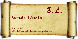 Bartók László névjegykártya
